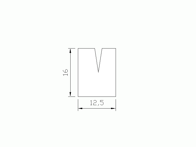 Perfil de Silicona P872X - formato tipo Cuernos - forma irregular