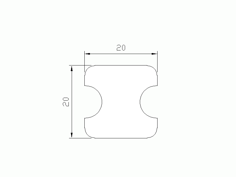 Perfil de Silicona P875A - formato tipo Lampara - forma irregular