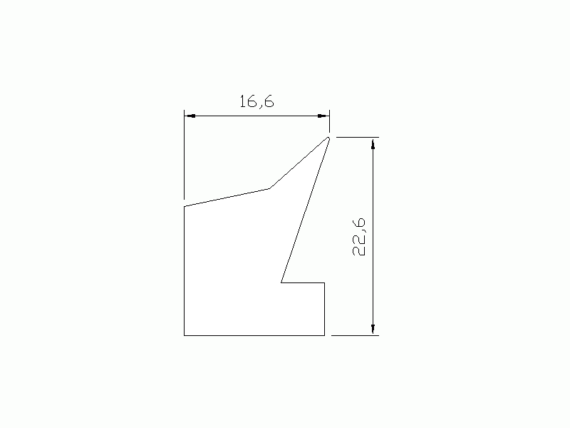 Perfil de Silicona P899C - formato tipo Labiado - forma irregular