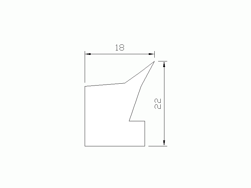 Perfil de Silicona P899H - formato tipo Labiado - forma irregular