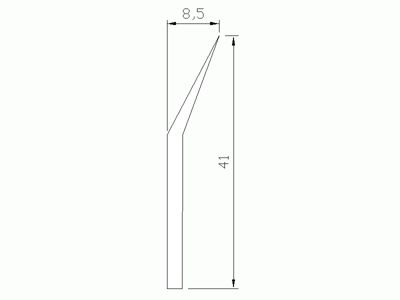 Perfil de Silicona P90155A - formato tipo Labiado - forma irregular