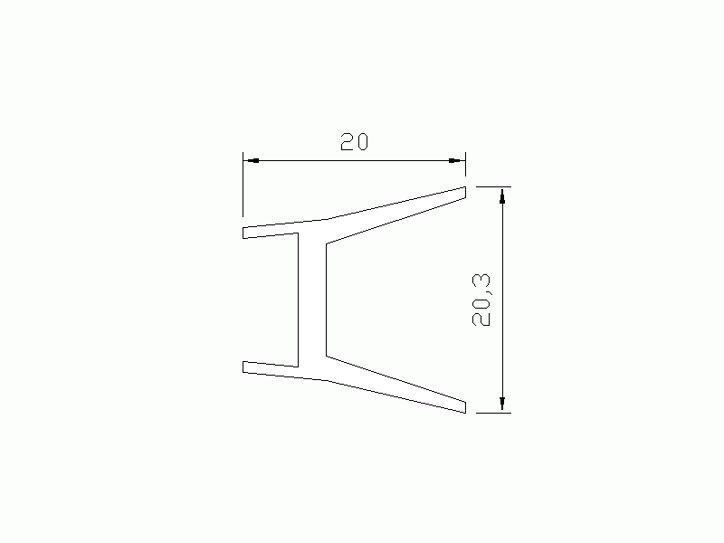 Perfil de Silicona P90155F - formato tipo Lampara - forma irregular