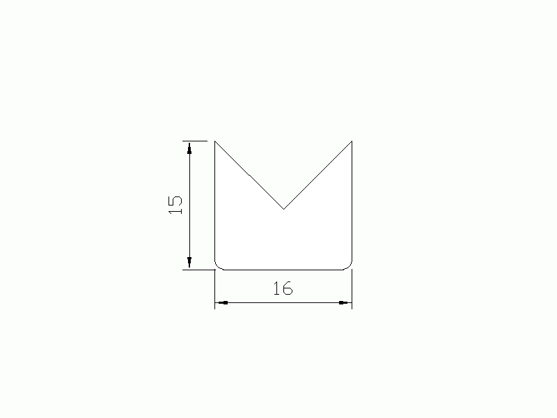 Perfil de Silicona P914AU - formato tipo Cuernos - forma irregular