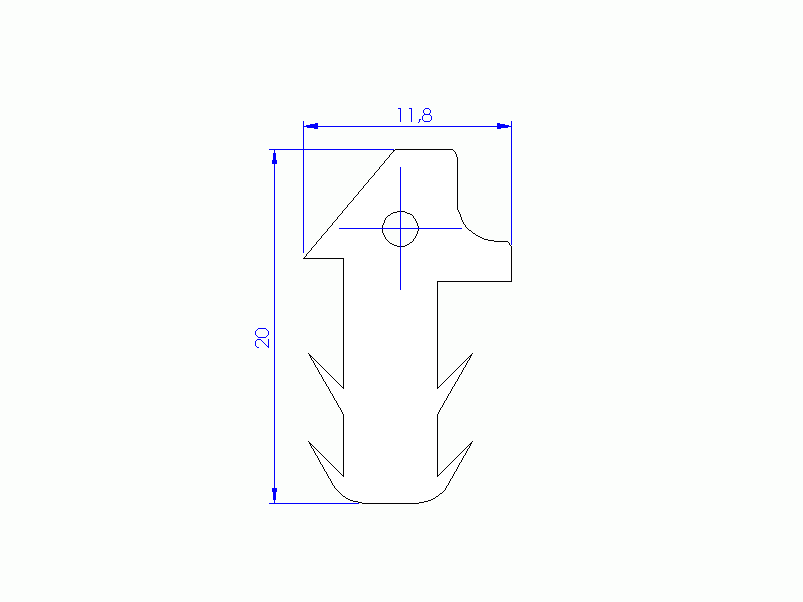 Perfil de Silicona P91605B - formato tipo Autoclave - forma irregular