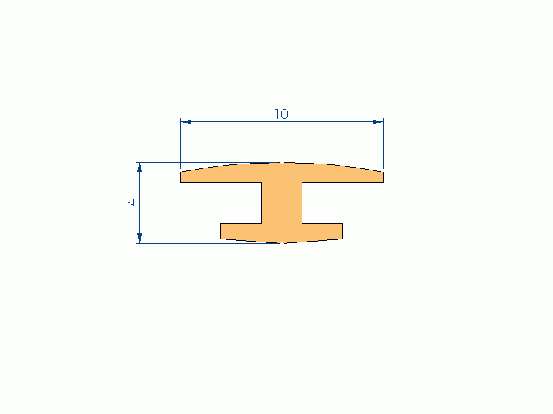 Perfil de Silicona P91946FE - formato tipo Lampara - forma irregular