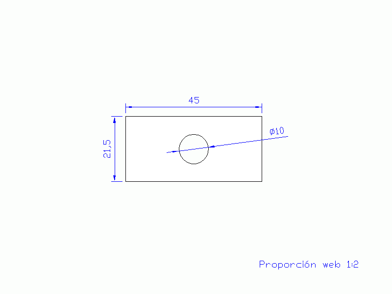 Perfil de Silicona P92433A - formato tipo Rectangulo - forma regular