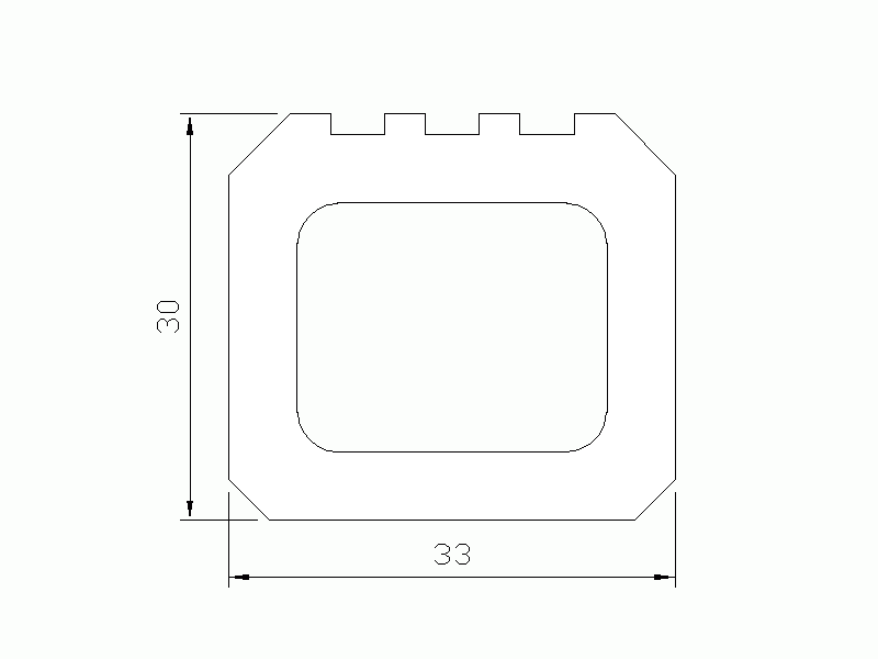 Perfil de Silicona P924D - formato tipo D - forma irregular