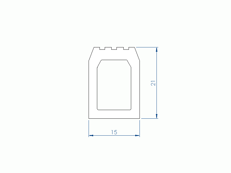 Perfil de Silicona P92591B - formato tipo Tubo - forma irregular