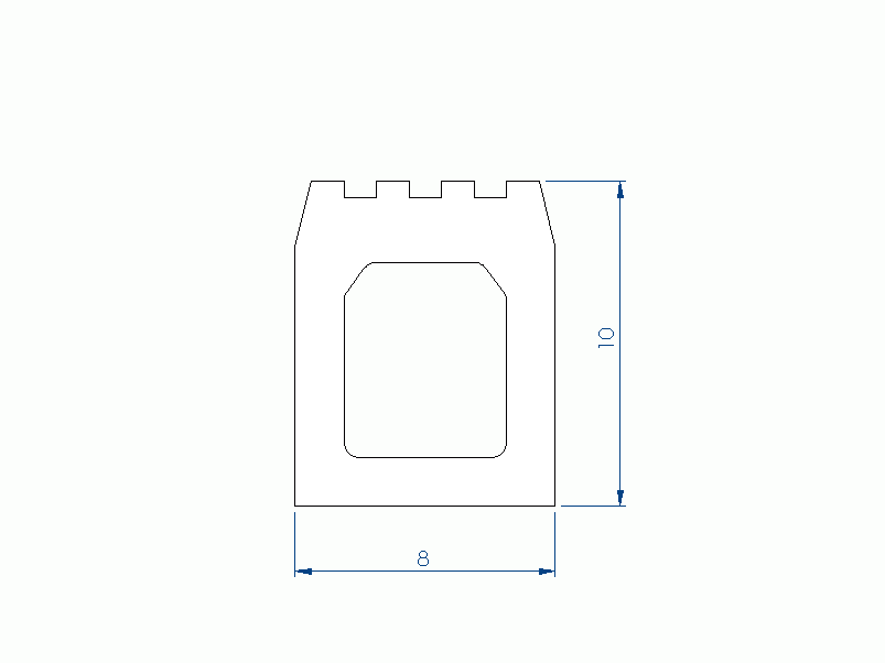 Perfil de Silicona P92591F - formato tipo Tubo - forma irregular