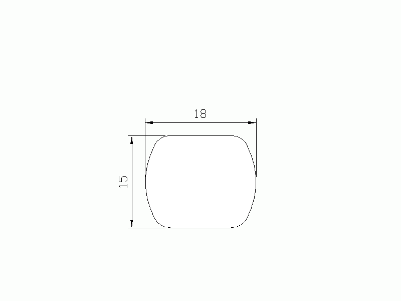 Perfil de Silicona P93120A - formato tipo Cordón - forma irregular