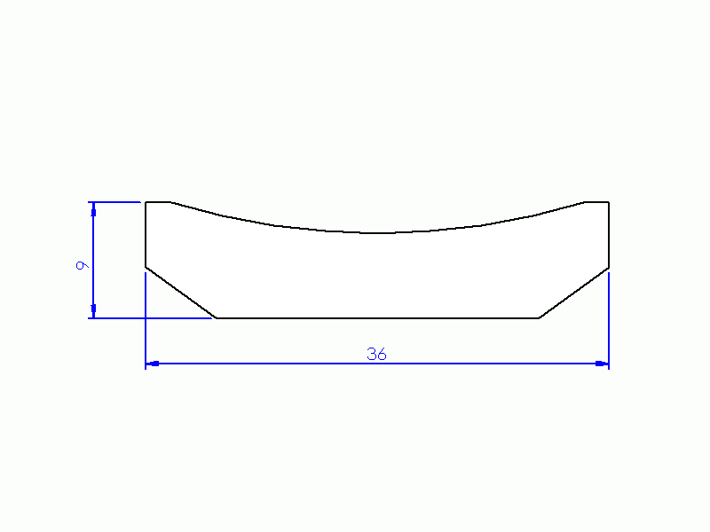 Perfil de Silicona P932C - formato tipo D - forma irregular