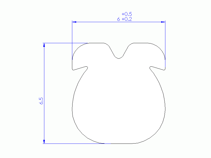 Perfil de Silicona P93531 - formato tipo Cordón - forma irregular
