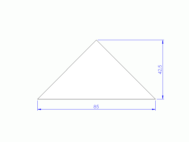 Perfil de Silicona P93557A - formato tipo Triangulo - forma regular