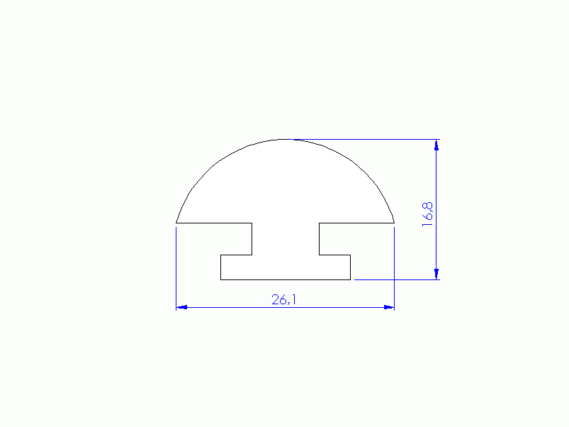 Perfil de Silicona P93590A - formato tipo Lampara - forma irregular