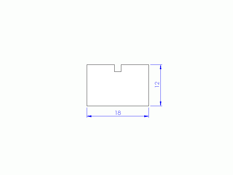 Perfil de Silicona P93991E - formato tipo Trapecio - forma irregular