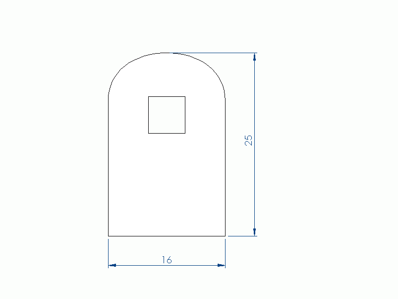 Perfil de Silicona P94213AC - formato tipo Tubo - forma irregular