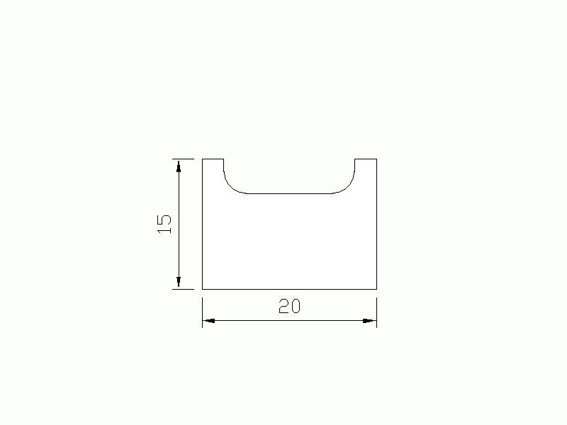 Perfil de Silicona P945AV - formato tipo Cuernos - forma irregular