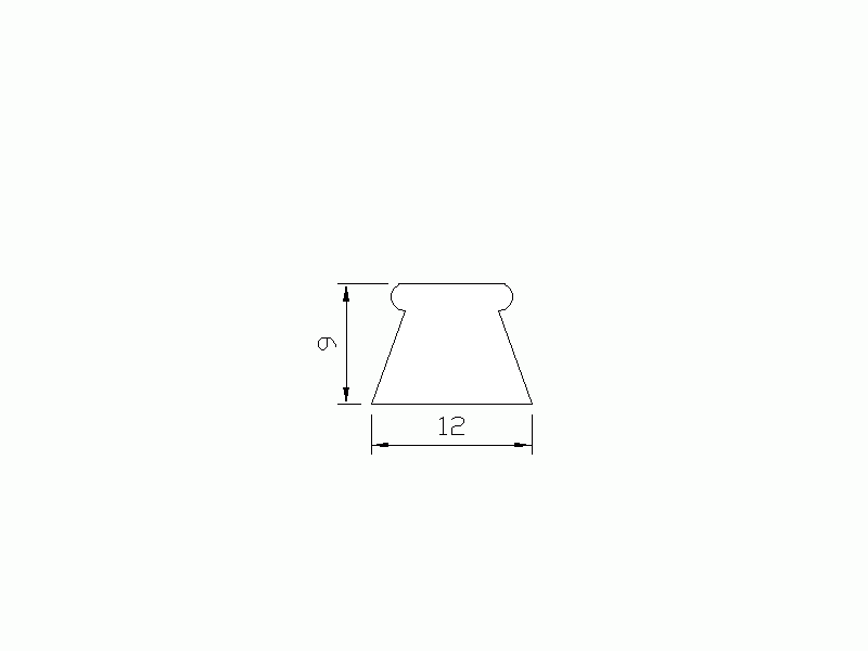 Perfil de Silicona P945BE - formato tipo Lampara - forma irregular