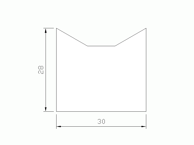 Perfil de Silicona P945CE - formato tipo Cuernos - forma irregular