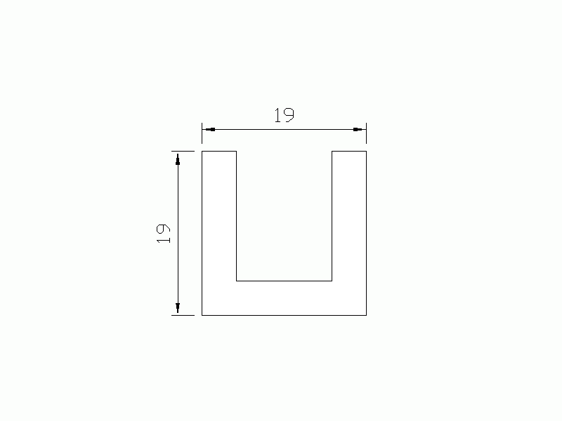 Perfil de Silicona P945CK - formato tipo U - forma irregular