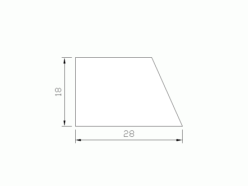 Perfil de Silicona P945CT - formato tipo Trapecio - forma irregular