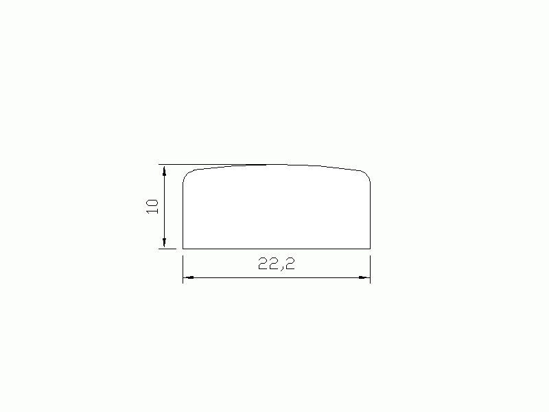 Perfil de Silicona P945K - formato tipo D - forma irregular