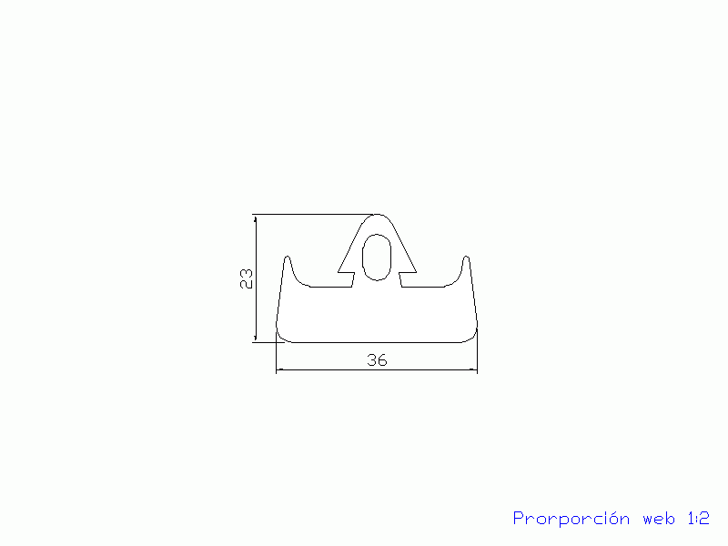 Perfil de Silicona P945Z - formato tipo Lampara - forma irregular