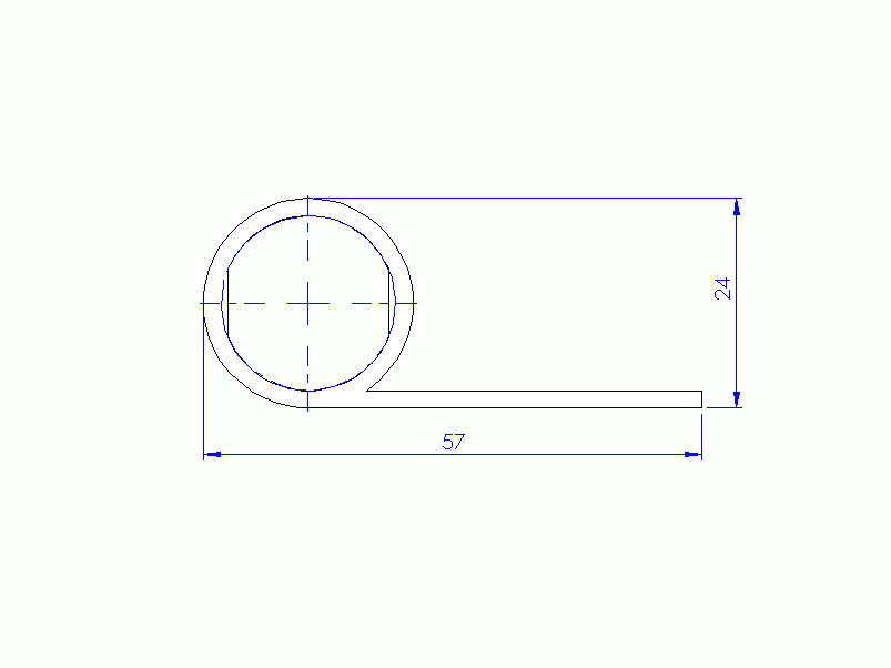 Perfil de Silicona P94683 - formato tipo Nota musical - forma irregular