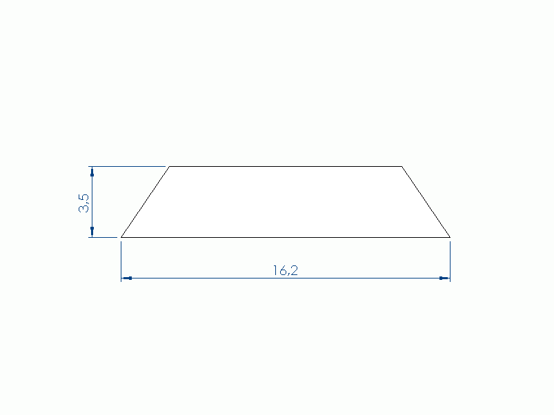 Perfil de Silicona P94683HI - formato tipo Perfil plano de Silicona - forma irregular
