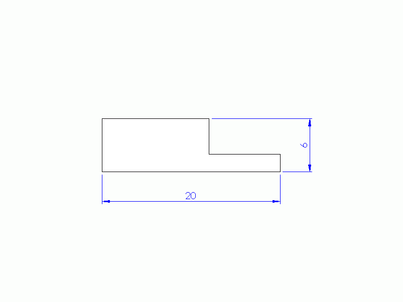 Perfil de Silicona P94850C - formato tipo Perfil plano de Silicona - forma irregular
