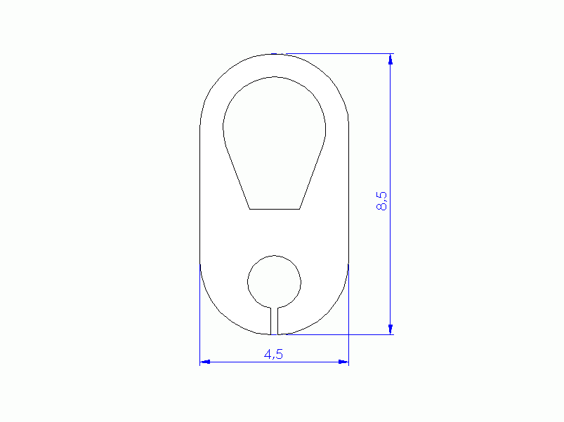Perfil de Silicona P94917 - formato tipo Cordón - forma irregular