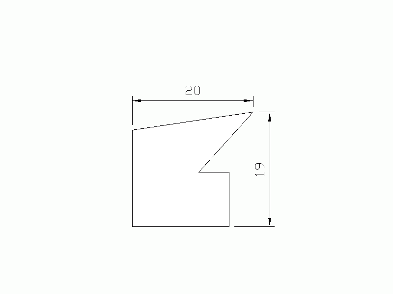 Perfil de Silicona P954A - formato tipo Labiado - forma irregular