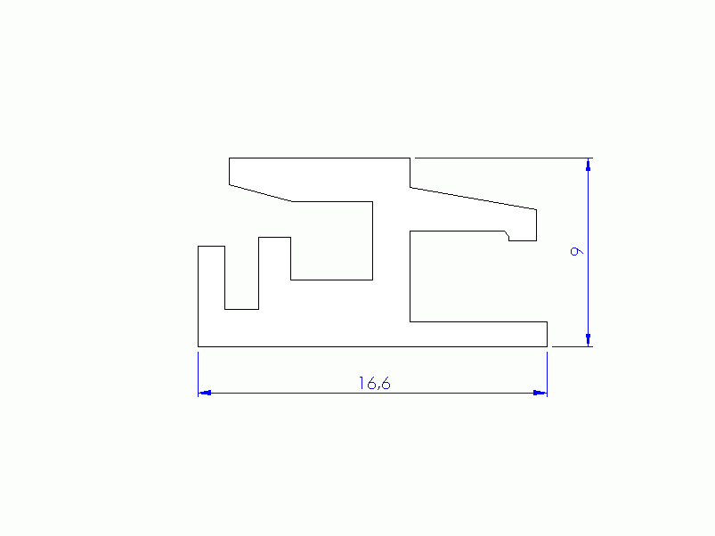 Perfil de Silicona P95651A - formato tipo Lampara - forma irregular