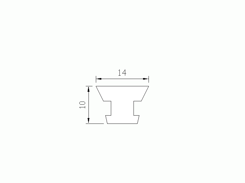 Perfil de Silicona P965A2 - formato tipo Lampara - forma irregular