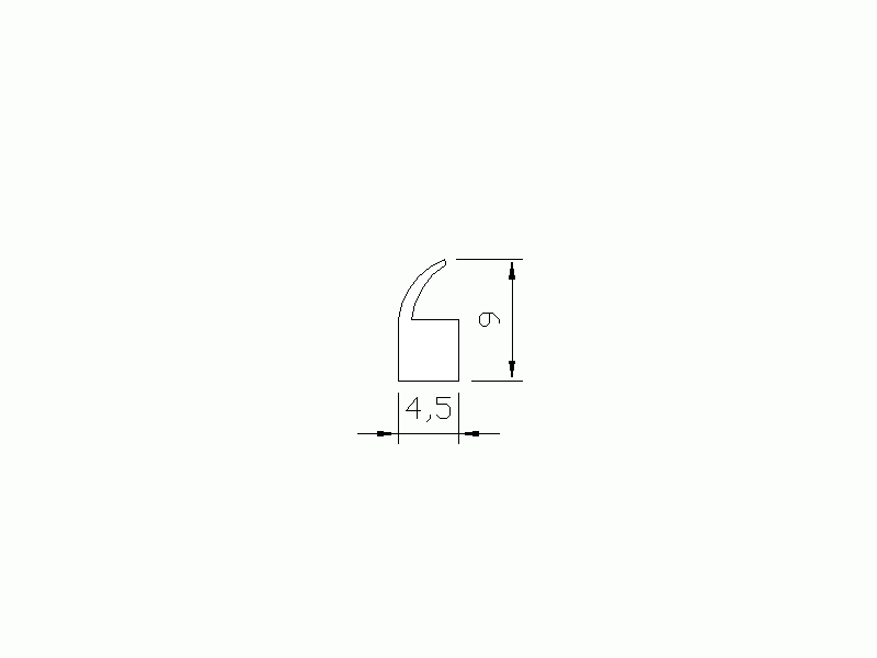 Perfil de Silicona P965AB - formato tipo Labiado - forma irregular