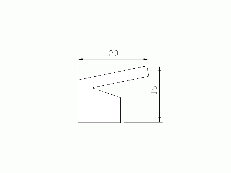 Perfil de Silicona P965CH - formato tipo Labiado - forma irregular