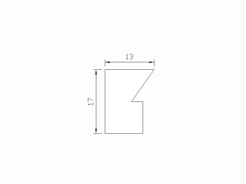 Perfil de Silicona P965F - formato tipo Labiado - forma irregular