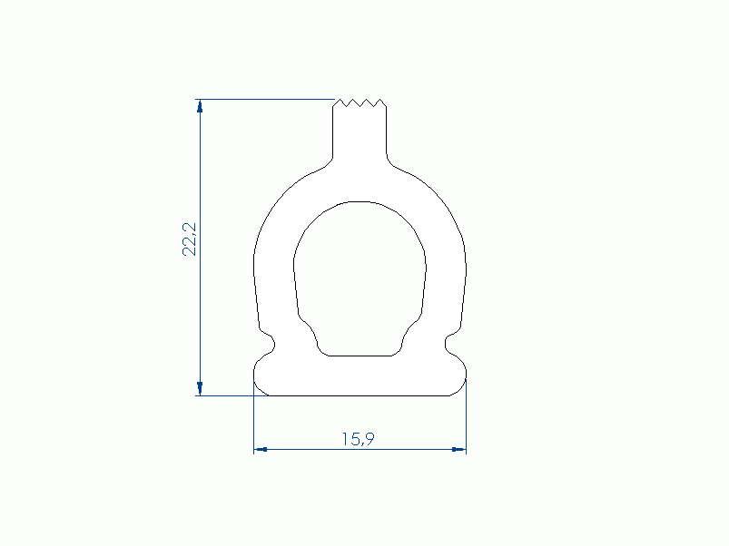 Perfil de Silicona P96678A - formato tipo Tubo - forma irregular