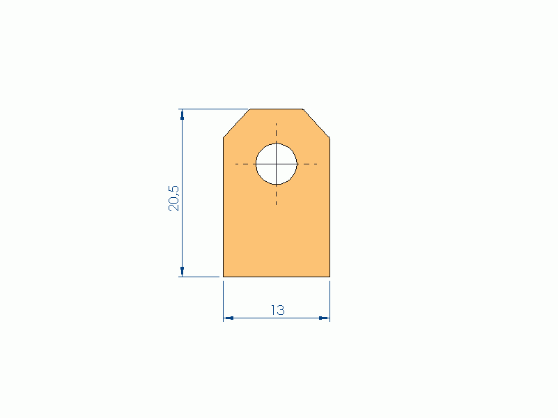 Perfil de Silicona P97205A - formato tipo Tubo - forma irregular