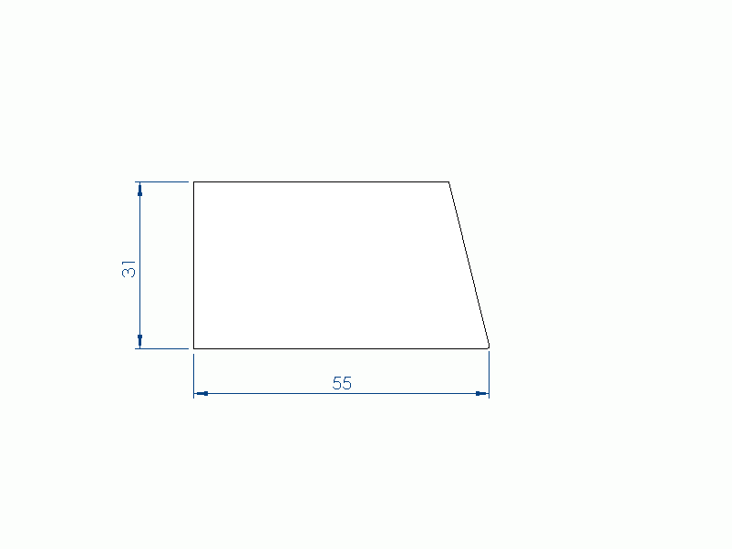 Perfil de Silicona P97205J - formato tipo Perfil plano de Silicona - forma irregular