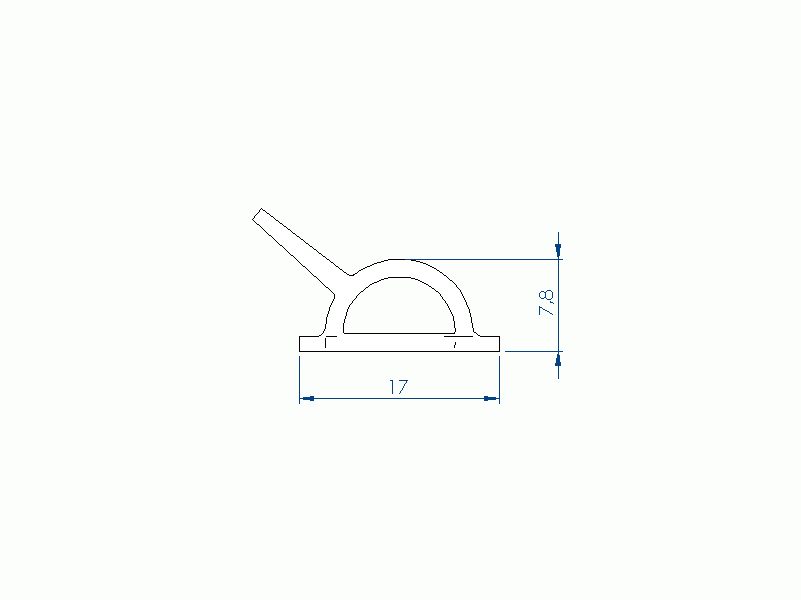 Perfil de Silicona P97215A - formato tipo Tubo - forma irregular