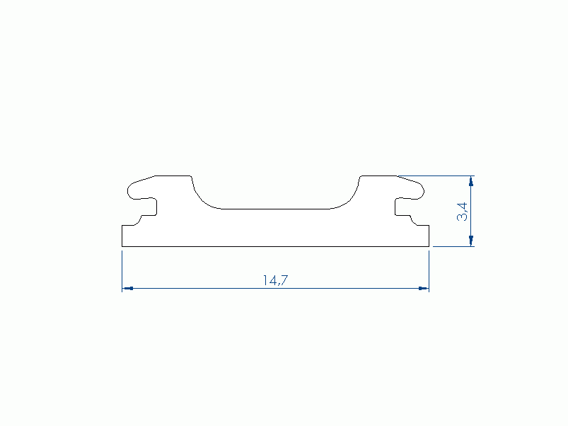 Perfil de Silicona P97897BH - formato tipo Cuernos - forma irregular