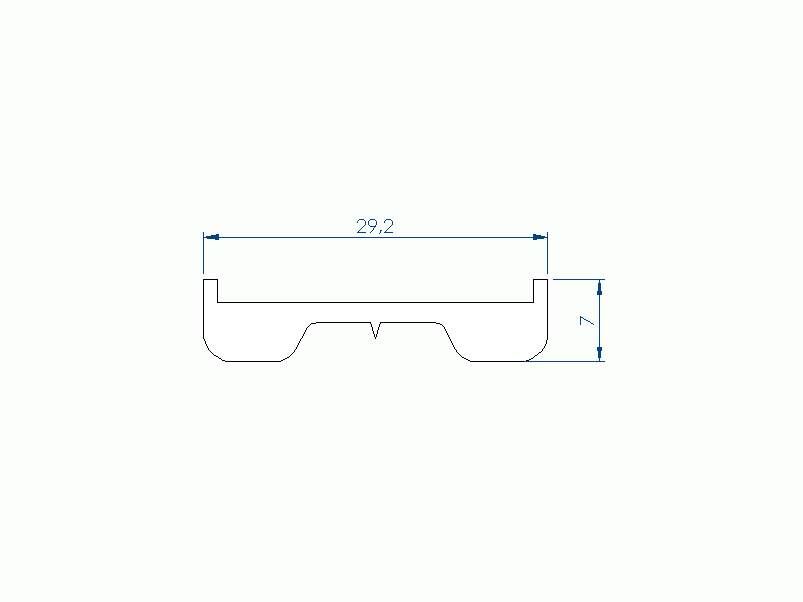 Perfil de Silicona P98512D - formato tipo Forma anteojos - forma irregular