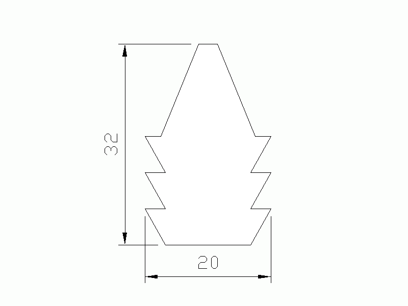 Perfil de Silicona P988A - formato tipo D - forma irregular