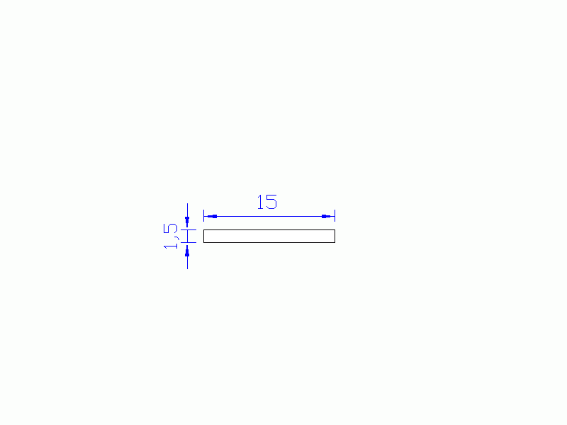 Perfil de Silicona P991-4 - formato tipo Rectangulo - forma regular