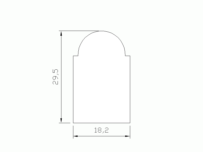 Perfil de Silicona P991D - formato tipo D - forma irregular