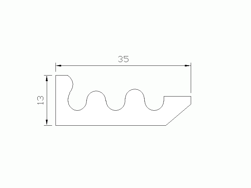 Perfil de Silicona P991H - formato tipo Perfil plano de Silicona - forma irregular