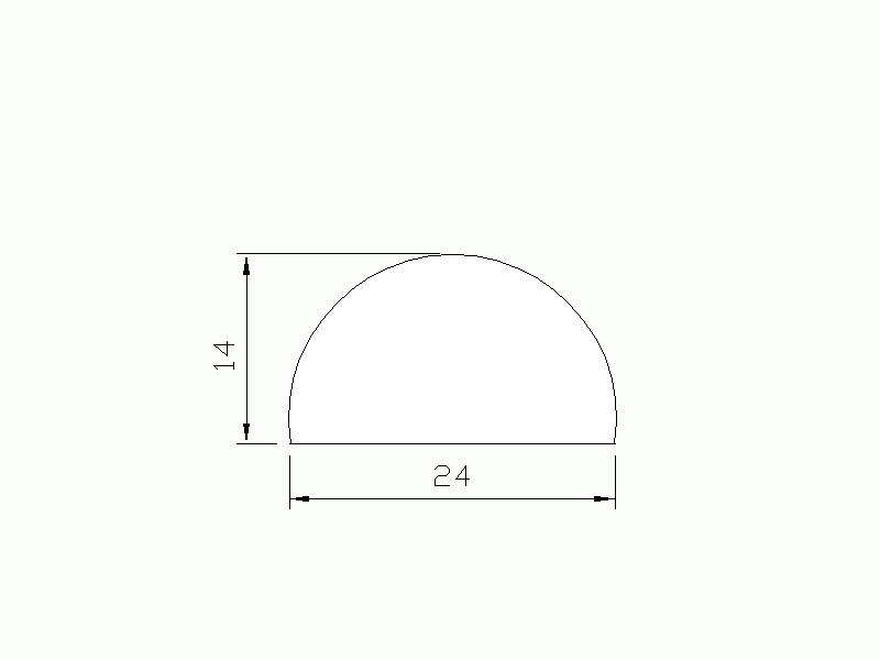 Perfil de Silicona P996 - formato tipo D - forma irregular