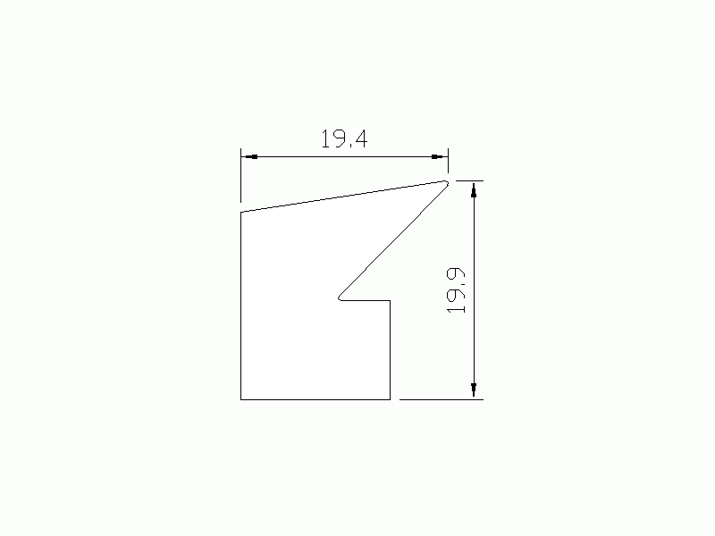 Perfil de Silicona P99A - formato tipo Labiado - forma irregular