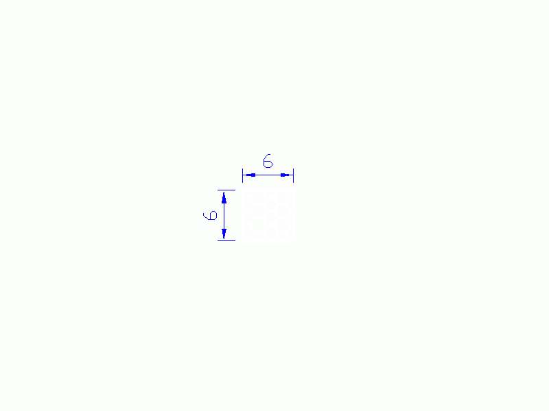 Perfil de Silicona PSE0,160606 - formato tipo Cuadrado Esponja - forma regular